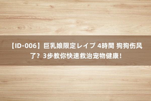 【ID-006】巨乳娘限定レイプ 4時間 狗狗伤风了？3步教你快速救治宠物健康！