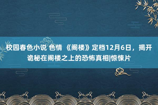 校园春色小说 色情 《阁楼》定档12月6日，揭开诡秘在阁楼之上的恐怖真相|惊悚片